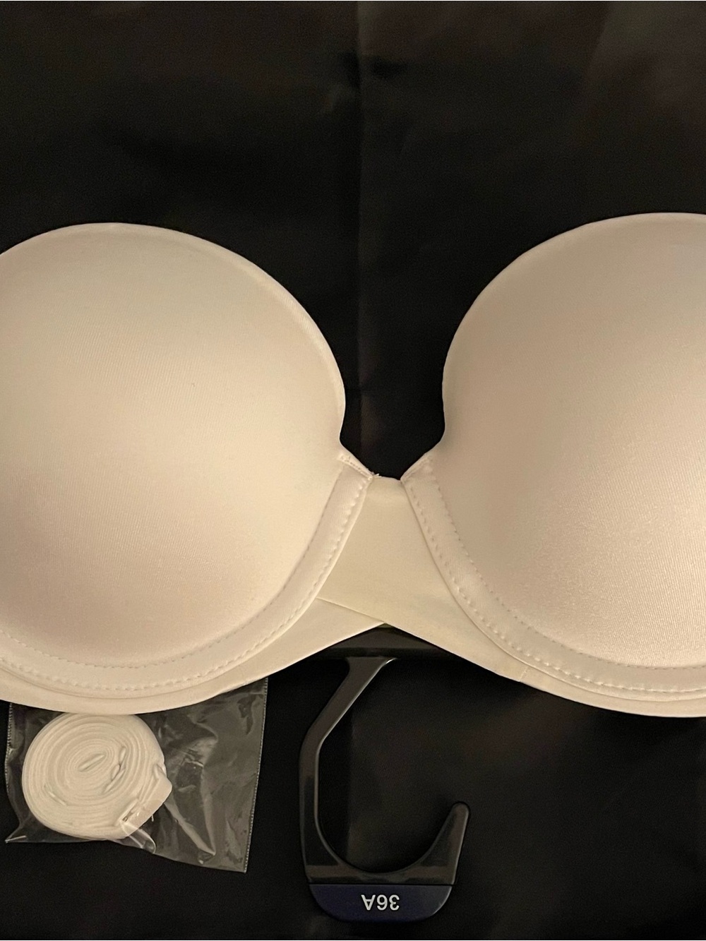 Maidenform White Strapless Push-Up Bra with Removable Straps